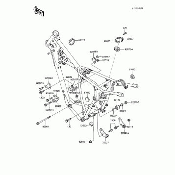 FRAME FITTINGS ('83 KX250-C1)