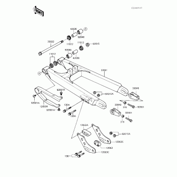 SWING ARM ('83 KX250-C1)