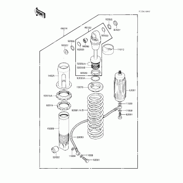 SHOCK ABSORBER ('83 KX250-C1)
