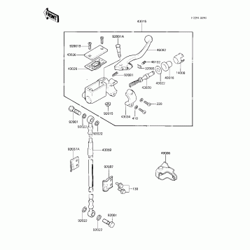 FRONT MASTER CYLINDER ('83 KX250-C1)