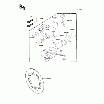 FRONT BRAKE ('83 KX250-C1)