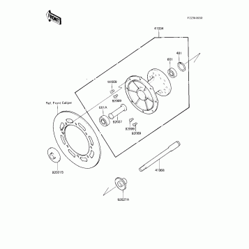FRONT HUB ('83 KX250-C1)