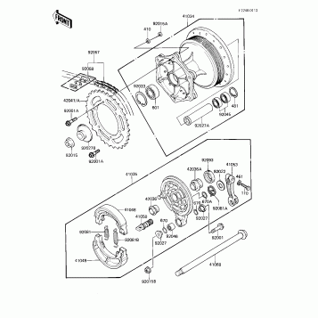 REAR HUB/BRAKE/CHAIN