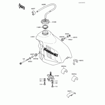 FUEL TANK ('83 KX250-C1)