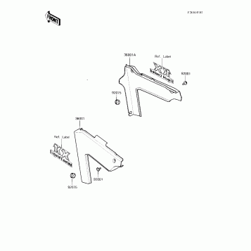 SIDE COVERS ('83 KX250-C1)