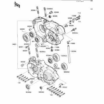 CRANKCASE ('84 KX250-C2)