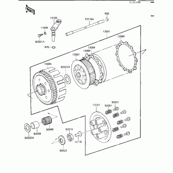 CLUTCH ('84 KX250-C2)
