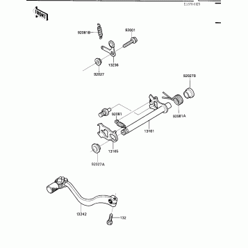 GEAR CHANGE MECHANISM ('84 KX250-C2)