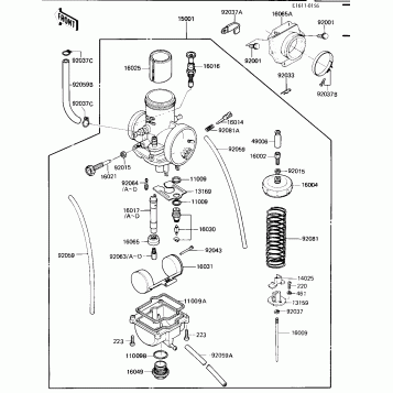 CARBURETOR ('84 KX250-C2)
