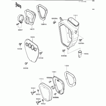 AIR CLEANER ('84 KX250-C2)