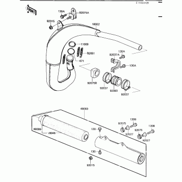 MUFFLER ('84 KX250-C2)