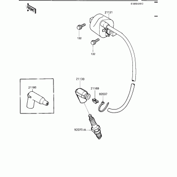 IGNITION COIL ('84 KX250-C2)