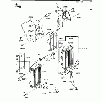 RADIATORS ('84 KX250-C2)