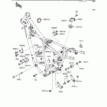 FRAME FITTINGS ('84 KX250-C2)