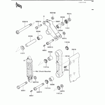 REAR SUSPENSION ('84 KX250-C2)