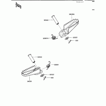 FOOTRESTS ('84 KX250-C2)