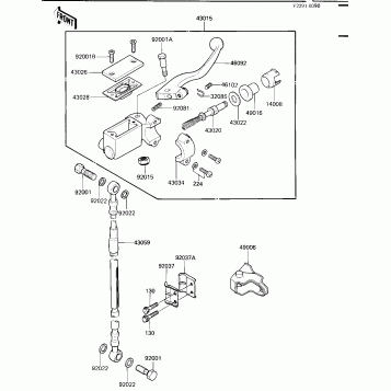 FRONT MASTER CYLINDER ('84 KX250-C2)