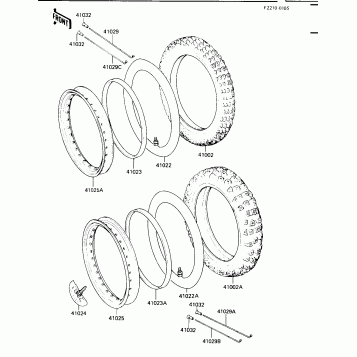 WHEELS/TIRES ('84 KX250-C2)