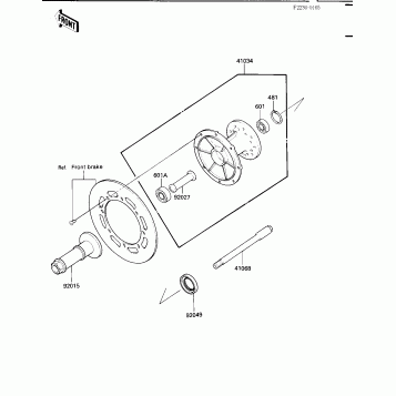 FRONT HUB ('84 KX250-C2)