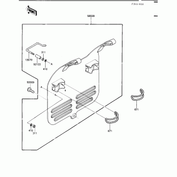 NUMBER PLATE ('84 KX250-C2)