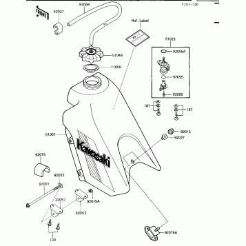 FUEL TANK ('84 KX250-C2)