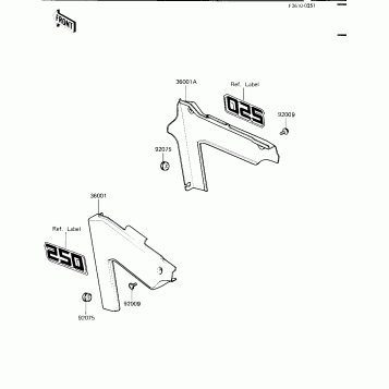 SIDE COVERS ('84 KX250-C2)