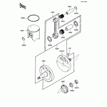 CRANKSHAFT/PISTON ('83 A1)