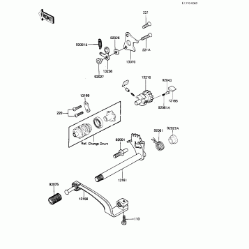 GEAR CHANGE MECHANISM ('83 A1)