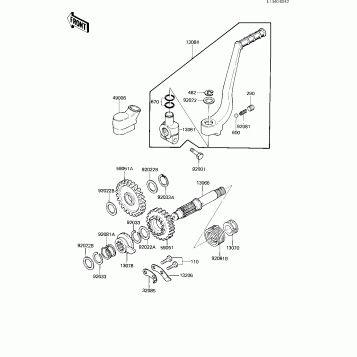 KICKSTARTER MECHANISM ('83 A1)