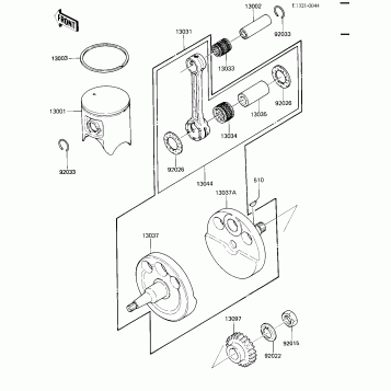 CRANKSHAFT/PISTON ('84 A2)