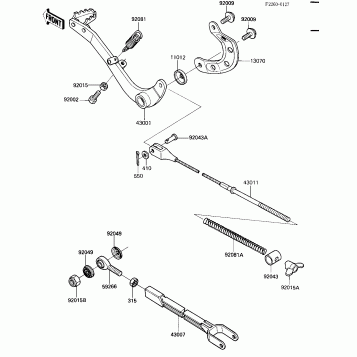 BRAKE PEDAL/TORQUE LINK ('84 A2)