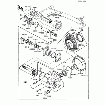 DRIVE SHAFT/FINAL GEARS (KZ550-F2)