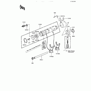 GEAR CHANGE DRUM & FORKS