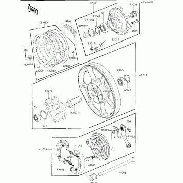 REAR WHEEL/HUB/BRAKE/BELT