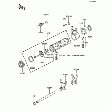 GEAR CHANGE DRUM & FORKS
