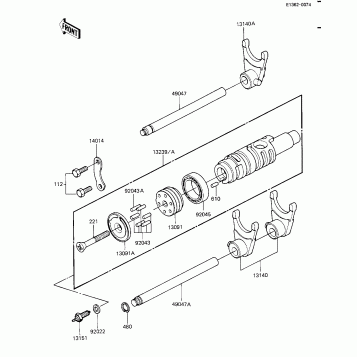 GEAR CHANGE DRUM & FORKS