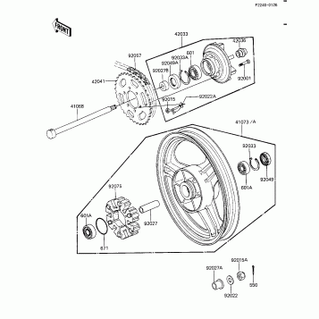 REAR WHEEL/HUB/CHAIN