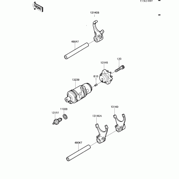 GEAR CHANGE DRUM & FORKS