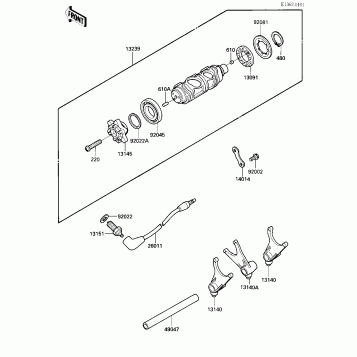GEAR CHANGE DRUM & FORKS