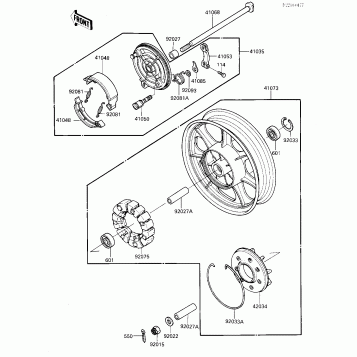REAR WHEEL/HUB/BRAKE
