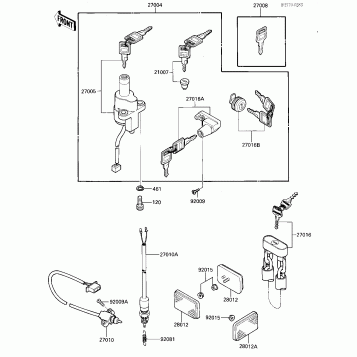 IGNITION SWITCH/LOCKS/REFLECTORS