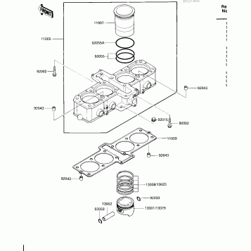 CYLINDER/PISTON (-E/NO.037152)