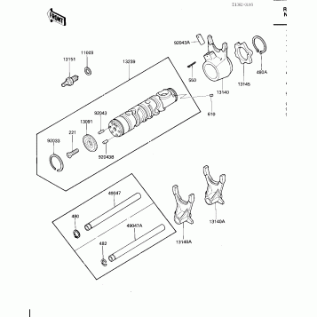 GEAR CHANGE DRUM & FORKS