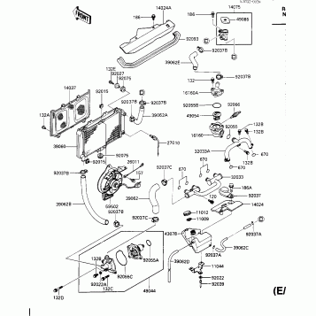 RADIATOR/FAN/WATER PUMP (E/NO. 029801-)