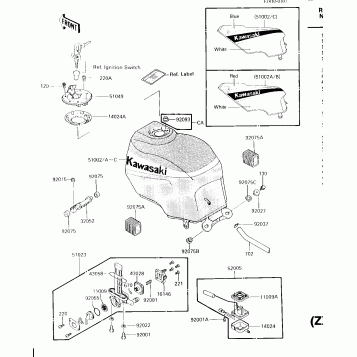 FUEL TANK (ZX600-A2)
