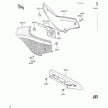 SIDE COVERS/CHAIN COVER (ZX600-A1)