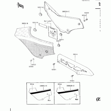 SIDE COVERS/CHAIN COVER (ZX600-A2)