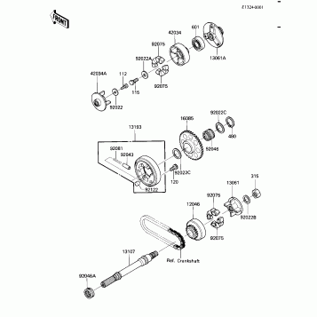 GENERATOR SHAFT/STARTER CLUTCH