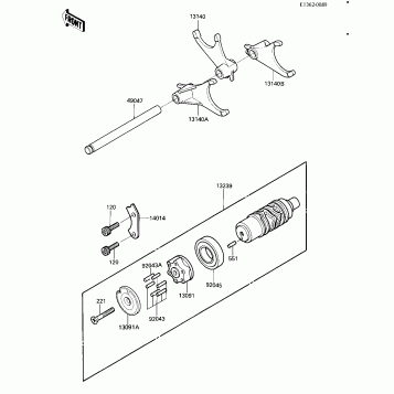 GEAR CHANGE DRUM & FORKS