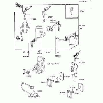 IGNITION SWITCH/LOCKS/REFLECTORS